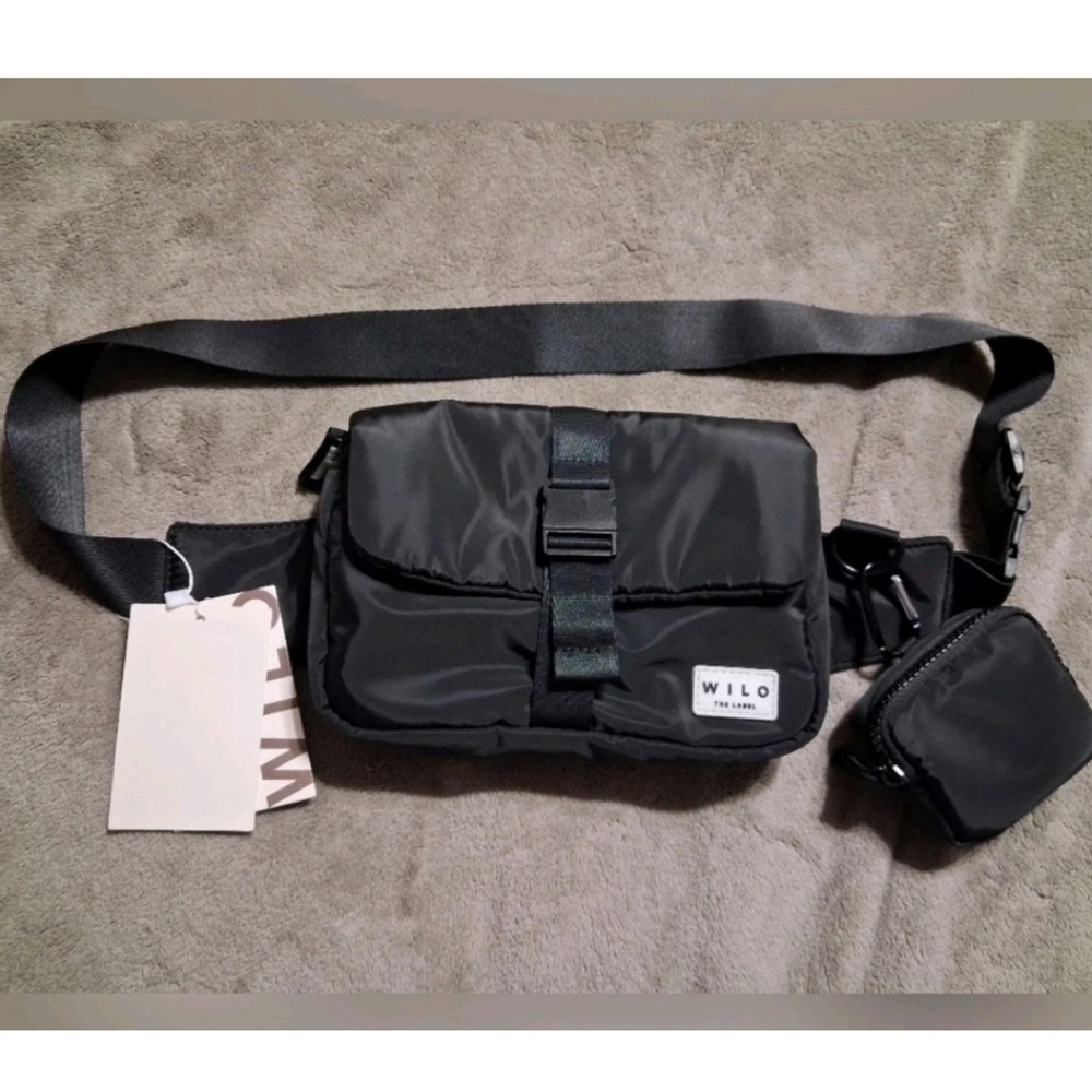 Wilo The Label Fanny Pack Mini Pouch Active Waist Belt Bag $68 NWT